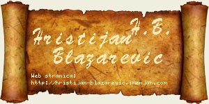 Hristijan Blažarević vizit kartica